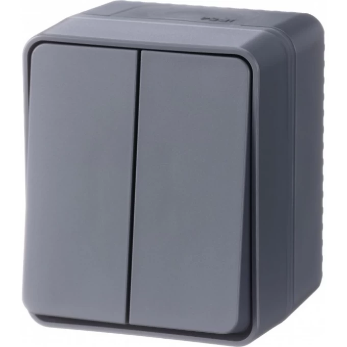 2-клавишный выключатель SCHNEIDER ELECTRIC ATLASDESIGN PROFI54 ОП IP54 10AX, антрацит ATN544051 2-клавишный выключатель SCHNEIDER ELECTRIC ATLASDESIGN PROFI54 ОП IP54 10AX, антрацит ATN544051