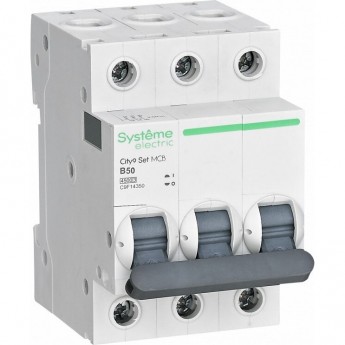 Автоматический выключатель SCHNEIDER ELECTRIC модульный 3п B 50А 4.5кА City9 Set 400В SE C9F14350