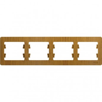 4-постовая рамка SCHNEIDER ELECTRIC GLOSSA, горизонтальная, ДЕРЕВО ДУБ
