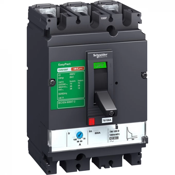 Автоматический выключатель 3P SCHNEIDER ELECTRIC EASYPACT CVS100B 25КА TM40D LV510303 Автоматический выключатель 3P SCHNEIDER ELECTRIC EASYPACT CVS100B 25КА TM40D LV510303