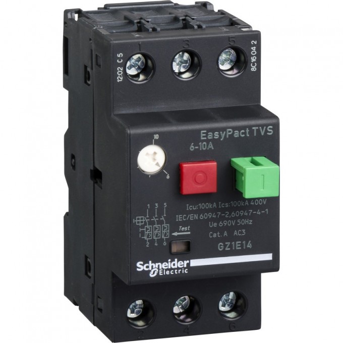 Автоматический выключатель SCHNEIDER ELECTRIC EASYPACT 6-10A GZ1E14