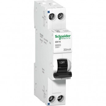 Дифференциальный автомат электронного типа SCHNEIDER ELECTRIC ACTI 9 iDif K 6КА 25A C 30МA AC