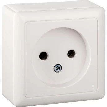 Розетка одинарная SCHNEIDER ELECTRIC ХИТ О/У, без заземления без шторок ИЗОЛ.ПЛ 10А, 250В, БЕЛЫЙ. Россия