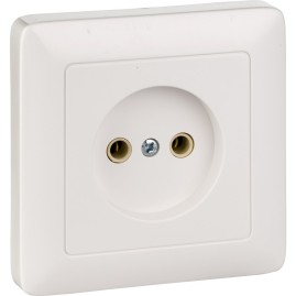 Розетка одинарная SCHNEIDER ELECTRIC ХИТ С/У, без заземления без шторок 10А, 250В, БЕЛЫЙ. Россия
