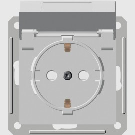 Розетка SCHNEIDER ELECTRIC UNICA W59 AQUA с заземлением со шторками, 16А, IP44, в сборе, белый