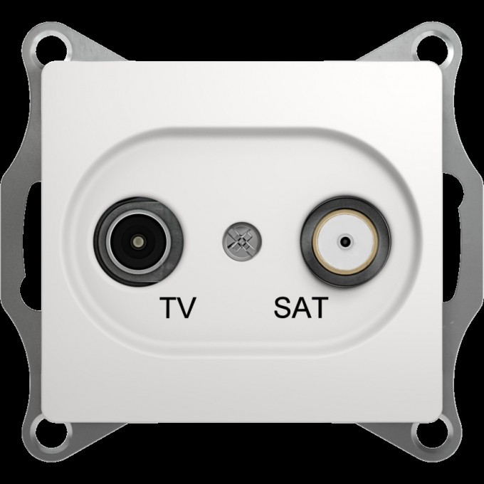 TV+SAT розетка SCHNEIDER ELECTRIC GLOSSA оконечная 1DB, механизм, БЕЛЫЙ GSL000197