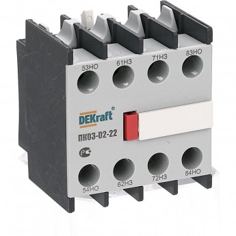 Приставка контактная DEKRAFT доп.контакты 2НО+2НЗ ли Приставка контактная DEKRAFT доп.контакты 2НО+2НЗ ли