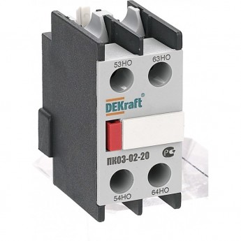 Приставка контактная DEKRAFT доп.контакты 2НО лицев Приставка контактная DEKRAFT доп.контакты 2НО лицев