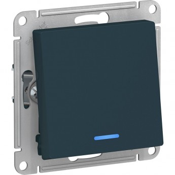 1-клавишный переключатель SCHNEIDER ELECTRIC ATLASDESIGN с подсветкой, 10АХ, механизм, ИЗУМРУД 1-клавишный переключатель SCHNEIDER ELECTRIC ATLASDESIGN с подсветкой, 10АХ, механизм, ИЗУМРУД