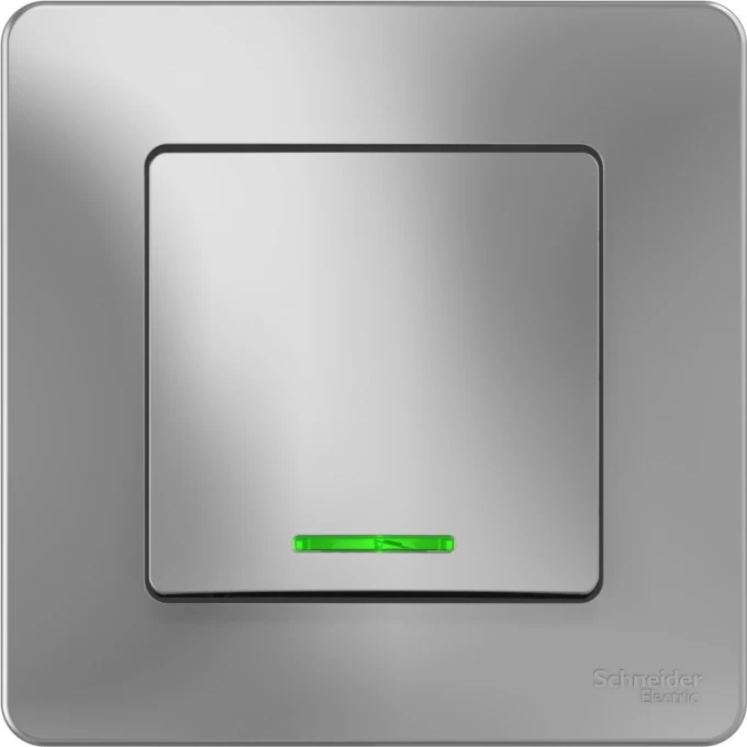 1-клавишный переключатель SCHNEIDER ELECTRIC BLANCA (cх.6), с подсветкой, 10А, 250B, АЛЮМИНИЙ BLNVS010613 1-клавишный переключатель SCHNEIDER ELECTRIC BLANCA (cх.6), с подсветкой, 10А, 250B, АЛЮМИНИЙ BLNVS010613