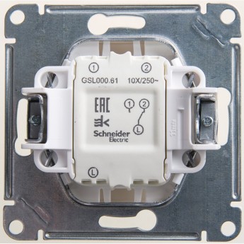 1-клавишный переключатель SCHNEIDER ELECTRIC GLOSSA, сх.6, 10АХ, механизм, ПЕРЛАМУТР