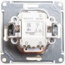 1-клавишный переключатель SCHNEIDER ELECTRIC W59 с подсветкой 10АХ, механизм, БЕЛЫЙ VS610-157-1-86