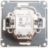 1-клавишный переключатель SCHNEIDER ELECTRIC W59 с подсветкой 10АХ, механизм, МАТОВЫЙ ХРОМ VS610-157-5-86