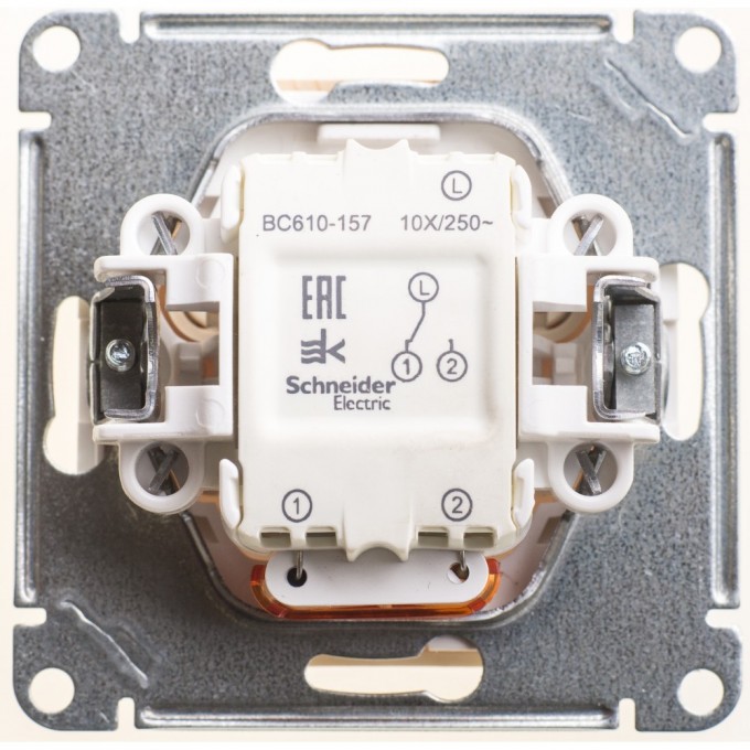 1-клавишный переключатель SCHNEIDER ELECTRIC W59 с подсветкой 10АХ, механизм, СОСНА VS610-157-7-86 1-клавишный переключатель SCHNEIDER ELECTRIC W59 с подсветкой 10АХ, механизм, СОСНА VS610-157-7-86