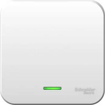 1-клавишный выключатель SCHNEIDER ELECTRIC BLANCA, с подсветкой, 10А, 250B, БЕЛЫЙ