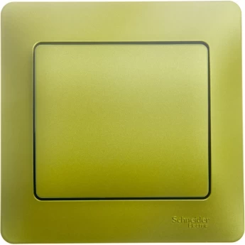 1-клавишный выключатель SCHNEIDER ELECTRIC GLOSSA, сх.1, 10АХ, в сборе, ФИСТАШКОВЫЙ