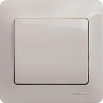 1-клавишный выключатель SCHNEIDER ELECTRIC GLOSSA, сх.1, 10АХ, в сборе, МОЛОЧНЫЙ