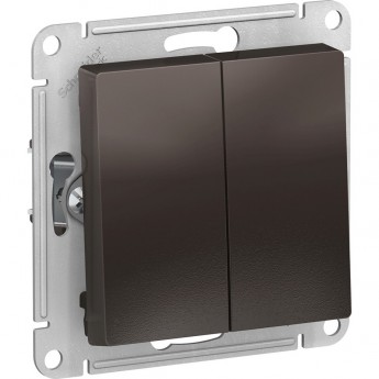 2-клавишный переключатель SCHNEIDER ELECTRIC ATLASDESIGN 10АХ, механизм, МОККО