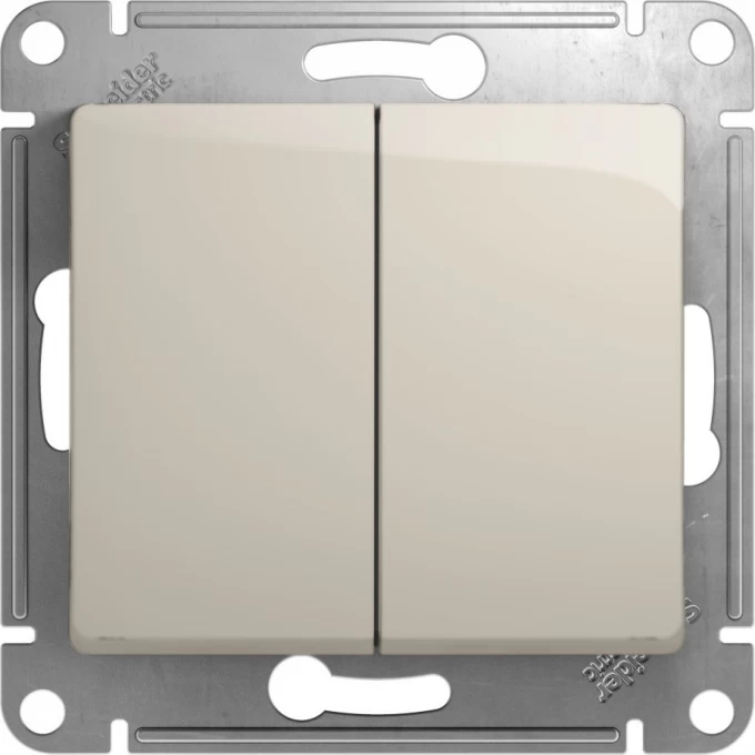 2-клавишный переключатель SCHNEIDER ELECTRIC GLOSSA, сх.6/2, 10АХ, механизм, МОЛОЧНЫЙ GSL000965 2-клавишный переключатель SCHNEIDER ELECTRIC GLOSSA, сх.6/2, 10АХ, механизм, МОЛОЧНЫЙ GSL000965