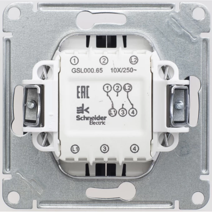 2-клавишный переключатель SCHNEIDER ELECTRIC GLOSSA, сх.6/2, 10АХ, механизм, ШОКОЛАД GSL000865 2-клавишный переключатель SCHNEIDER ELECTRIC GLOSSA, сх.6/2, 10АХ, механизм, ШОКОЛАД GSL000865