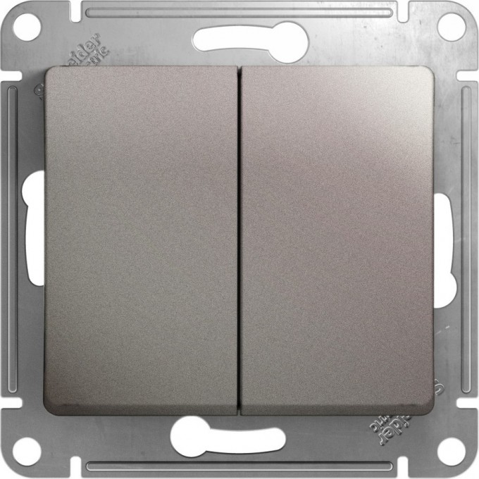 2-клавишный выключатель SCHNEIDER ELECTRIC GLOSSA, сх.5, 10AX, механизм, ПЛАТИНА GSL001251 2-клавишный выключатель SCHNEIDER ELECTRIC GLOSSA, сх.5, 10AX, механизм, ПЛАТИНА GSL001251
