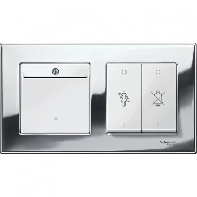 2-постовая рамка SCHNEIDER ELECTRIC MERTEN M-ELEGANCE металлическая, ХРОМ, SM MTN403239