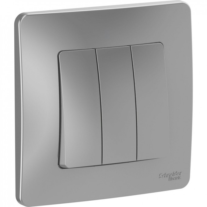 3-клавишный выключатель SCHNEIDER ELECTRIC BLANCA (cх.1+1+1), 10А, 250B, АЛЮМИНИЙ BLNVS100503 3-клавишный выключатель SCHNEIDER ELECTRIC BLANCA (cх.1+1+1), 10А, 250B, АЛЮМИНИЙ BLNVS100503