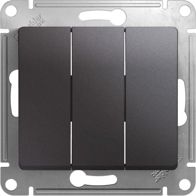 3-клавишный выключатель SCHNEIDER ELECTRIC GLOSSA, сх.1+1+1, 10АХ, механизм, ГРАФИТ GSL001331 3-клавишный выключатель SCHNEIDER ELECTRIC GLOSSA, сх.1+1+1, 10АХ, механизм, ГРАФИТ GSL001331