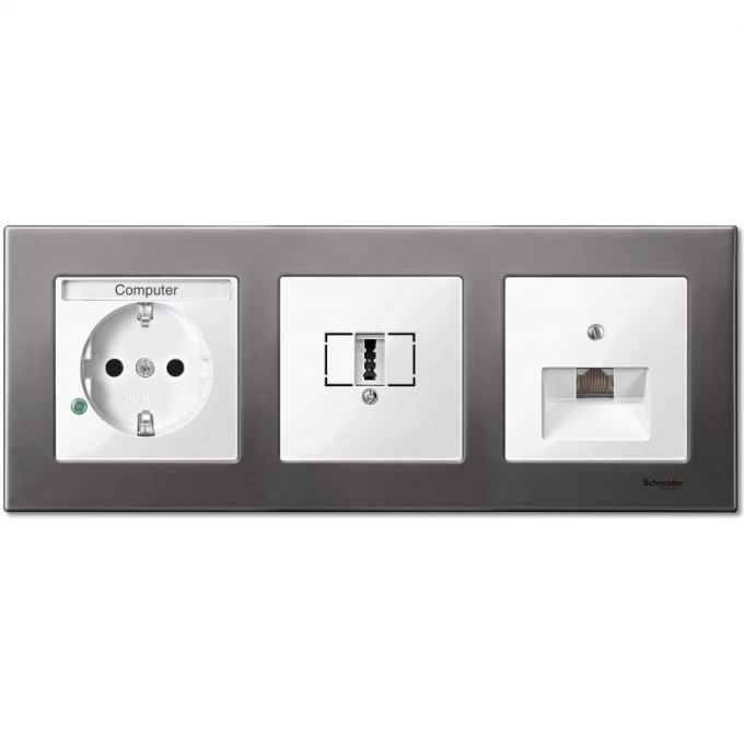 3-постовая рамка SCHNEIDER ELECTRIC MERTEN M-ELEGANCE металлическая, СЕРЫЙ РОДИЙ, SM MTN403314 3-постовая рамка SCHNEIDER ELECTRIC MERTEN M-ELEGANCE металлическая, СЕРЫЙ РОДИЙ, SM MTN403314