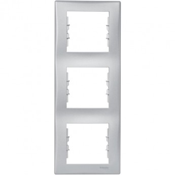 3-постовая рамка SCHNEIDER ELECTRIC SEDNA, вертикальная, АЛЮМИНИЙ