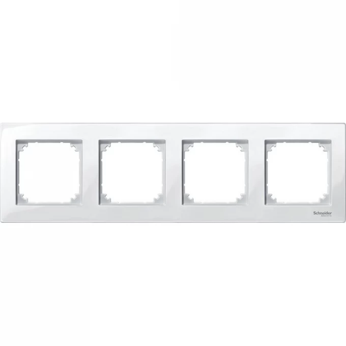 4-постовая рамка SCHNEIDER ELECTRIC MERTEN M-PLAN, ПОЛ.БЕЛЫЙ, SM MTN515419