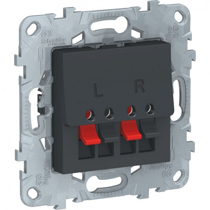 Аудио-розетка SCHNEIDER ELECTRIC UNICA NEW, антрацит NU548654 Аудио-розетка SCHNEIDER ELECTRIC UNICA NEW, антрацит NU548654