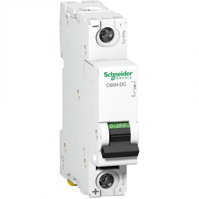 Автоматический выключатель SCHNEIDER ELECTRIC ACTI 9 C60H-DC 1П 63А C 250В DC A9N61519 Автоматический выключатель SCHNEIDER ELECTRIC ACTI 9 C60H-DC 1П 63А C 250В DC A9N61519