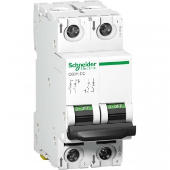 Автоматический выключатель SCHNEIDER ELECTRIC ACTI 9 C60H-DC 2П 1А C 500В DC