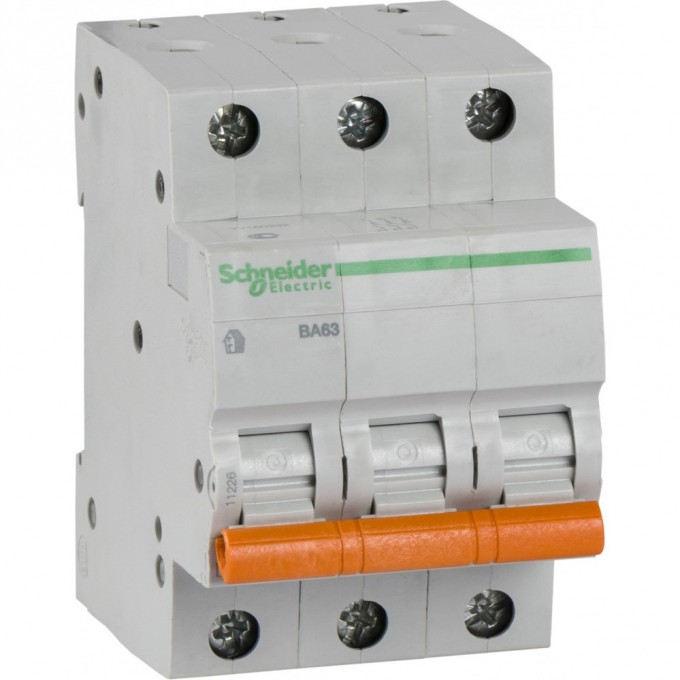 Автоматический выключатель SCHNEIDER ELECTRIC ДОМОВОЙ ВА63 3П 32A C 4,5 кА, Болгария/Италия 11226 Автоматический выключатель SCHNEIDER ELECTRIC ДОМОВОЙ ВА63 3П 32A C 4,5 кА, Болгария/Италия 11226