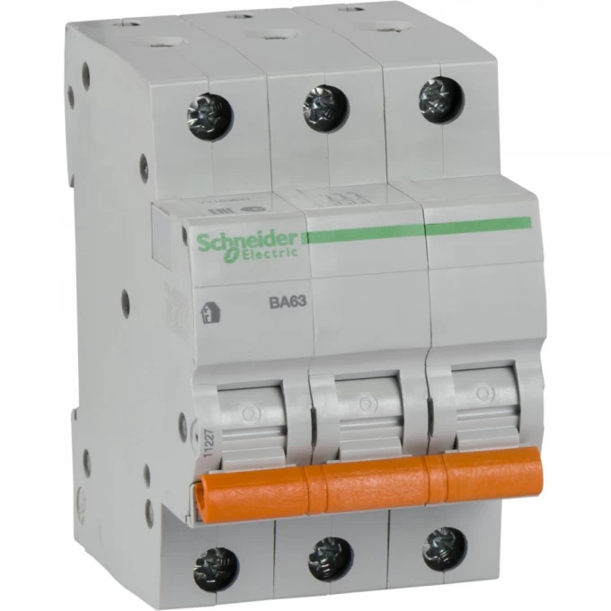 Автоматический выключатель SCHNEIDER ELECTRIC ДОМОВОЙ ВА63 3П 40A C 4,5 кА, Болгария/Италия 11227