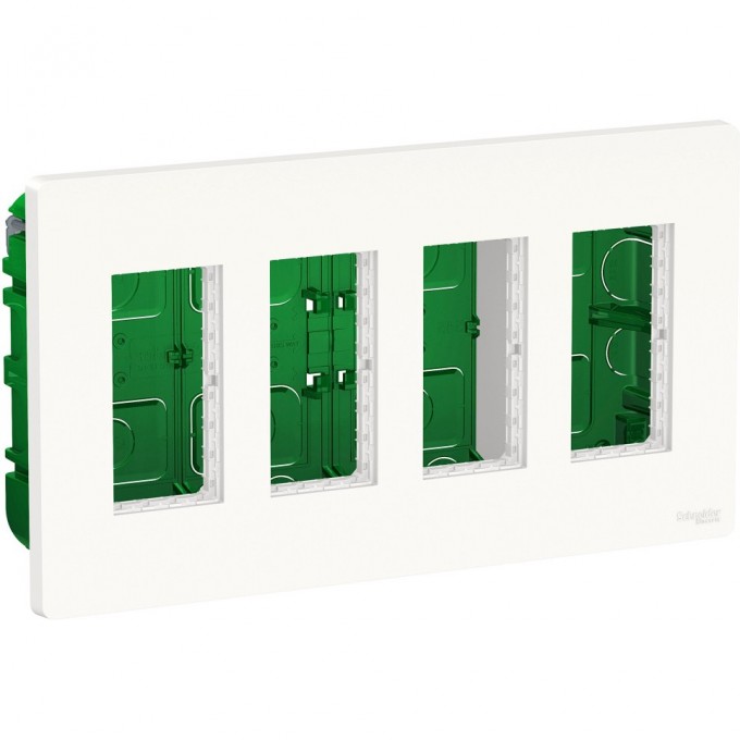 Блок скрытой установки SCHNEIDER ELECTRIC UNICA SYSTEM+ 4х2 белый NU174418