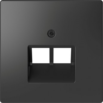 Центральная накладка SCHNEIDER ELECTRIC MERTEN D-LIFE для розетки 2-ной RJ45, АНТРАЦИТ