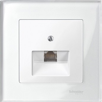 Центральная плата SCHNEIDER ELECTRIC MERTEN для розетки RJ45, 1 пост, ПОЛ.БЕЛЫЙ, SM