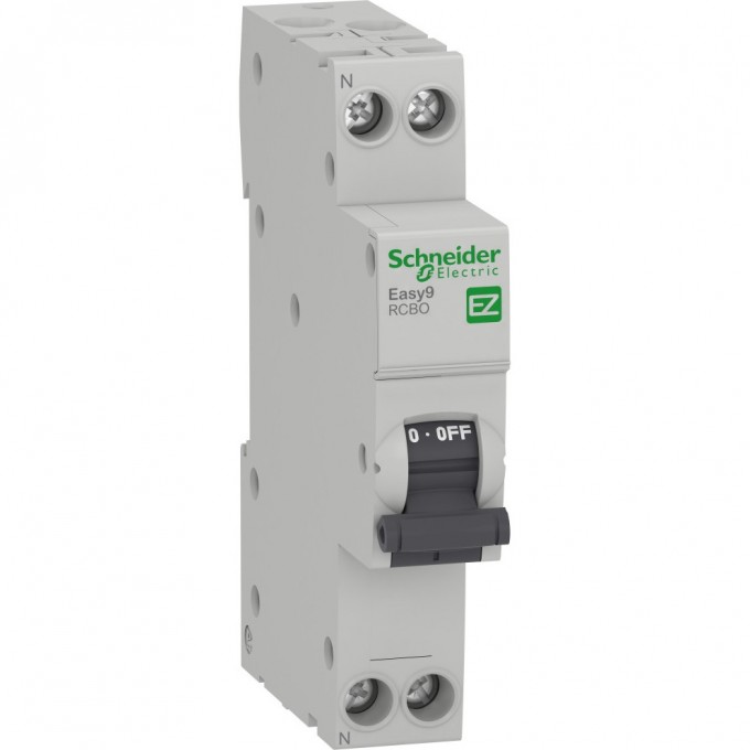 Дифференциальный автоматический выключатель SCHNEIDER ELECTRIC EASY 9 1П+Н 10A 30MA 4,5кА C АС, 18 мм EZ9D33610