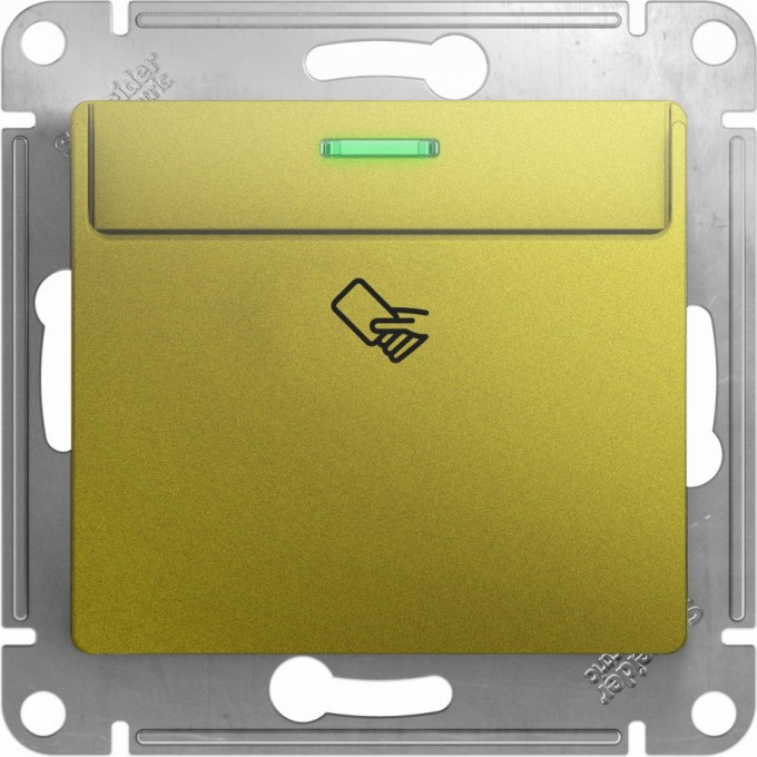 Карточный выключатель SCHNEIDER ELECTRIC GLOSSA,10AX, механизм, ФИСТАШКОВЫЙ GSL001069