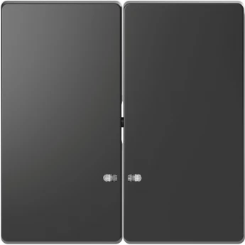 Клавиша двойная MERTEN D-LIFE с линзой для LED модуля, АНТРАЦИТ