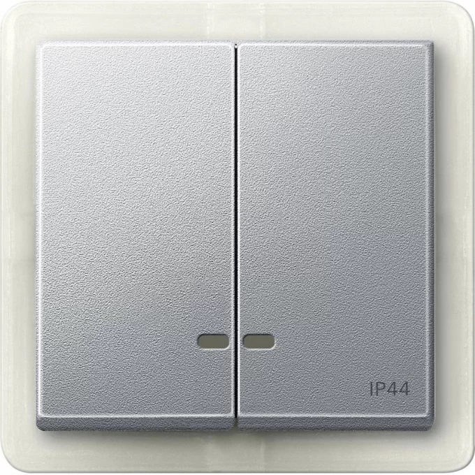 Клавиша двойная MERTEN с окном для световой индикации IP44,АЛЮМИНИЙ, SM MTN3424-0460 Клавиша двойная MERTEN с окном для световой индикации IP44,АЛЮМИНИЙ, SM MTN3424-0460