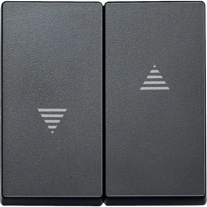Клавиша двойная SCHNEIDER ELECTRIC MERTEN Х2 для рольставней, АНТРАЦИТ, SM MTN435514