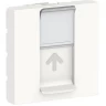 Лицевая панель SCHNEIDER ELECTRIC UNICA MODULAR RJ45, одиночная, без коннектора, 2 модуля, белый NU941118