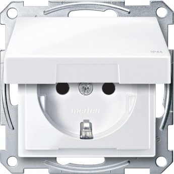 Механизм розетки SCHNEIDER ELECTRIC MERTEN с крышкой з/шт IP44, АКТИВНЫЙ БЕЛЫЙ, QF SM Механизм розетки SCHNEIDER ELECTRIC MERTEN с крышкой з/шт IP44, АКТИВНЫЙ БЕЛЫЙ, QF SM