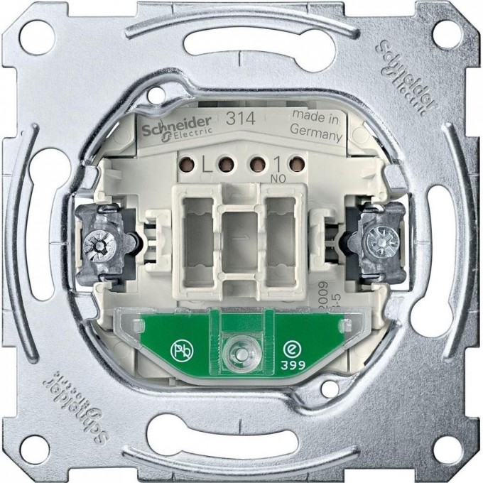 Механизм SCHNEIDER ELECTRIC MERTEN 1-пол.кноп.вык.с замык+сигн+свет.инд. д/накл.с карт-ключ.10A, QF MTN3760-0000