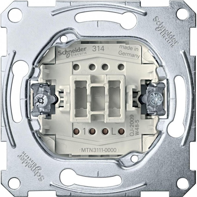 Механизм SCHNEIDER ELECTRIC MERTEN 1-полюсного 1-клавишного выключателя 10A,QF MTN3111-0000