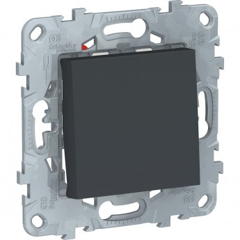 Переключатель 1-клавишный SCHNEIDER ELECTRIC UNICA NEW, перекрестный, сх. 7, 10 AX, 250В, антрацит