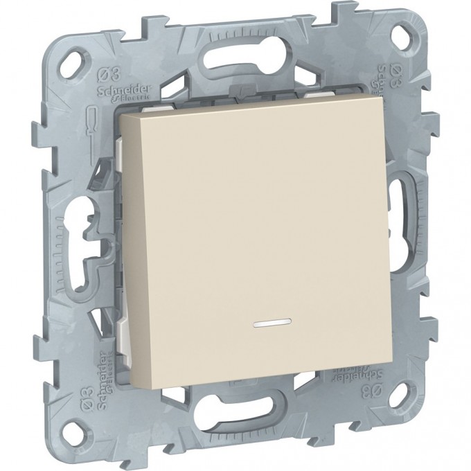 Переключатель 1-клавишный SCHNEIDER ELECTRIC UNICA NEW, с подсветкой, сх. 6а, бежевый NU520344N Переключатель 1-клавишный SCHNEIDER ELECTRIC UNICA NEW, с подсветкой, сх. 6а, бежевый NU520344N